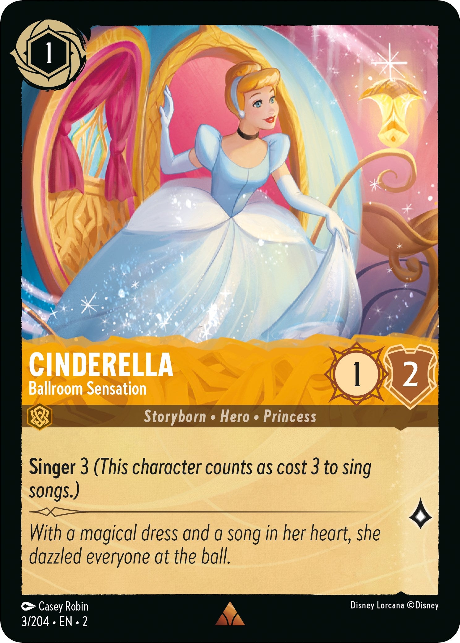 Cinderella - Ballroom Sensation (3/204) [Rise of the Floodborn] Lorcana Single Disney | Red Claw Gaming