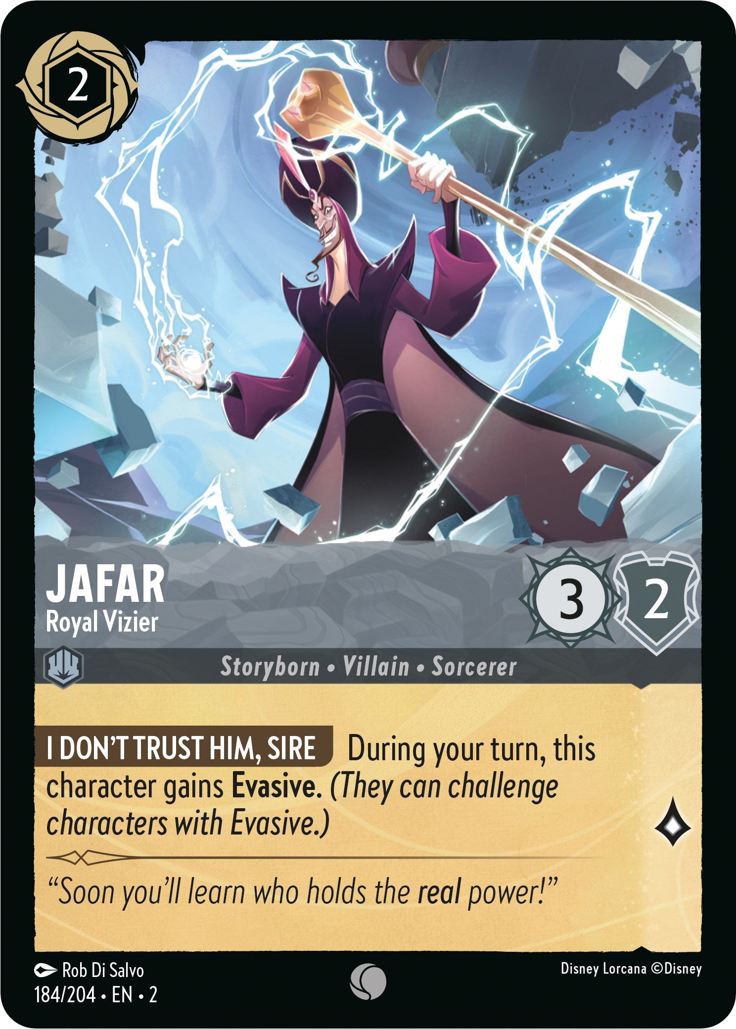 Jafar - Royal Vizier (184/204) [Rise of the Floodborn] Lorcana Single Disney | Red Claw Gaming