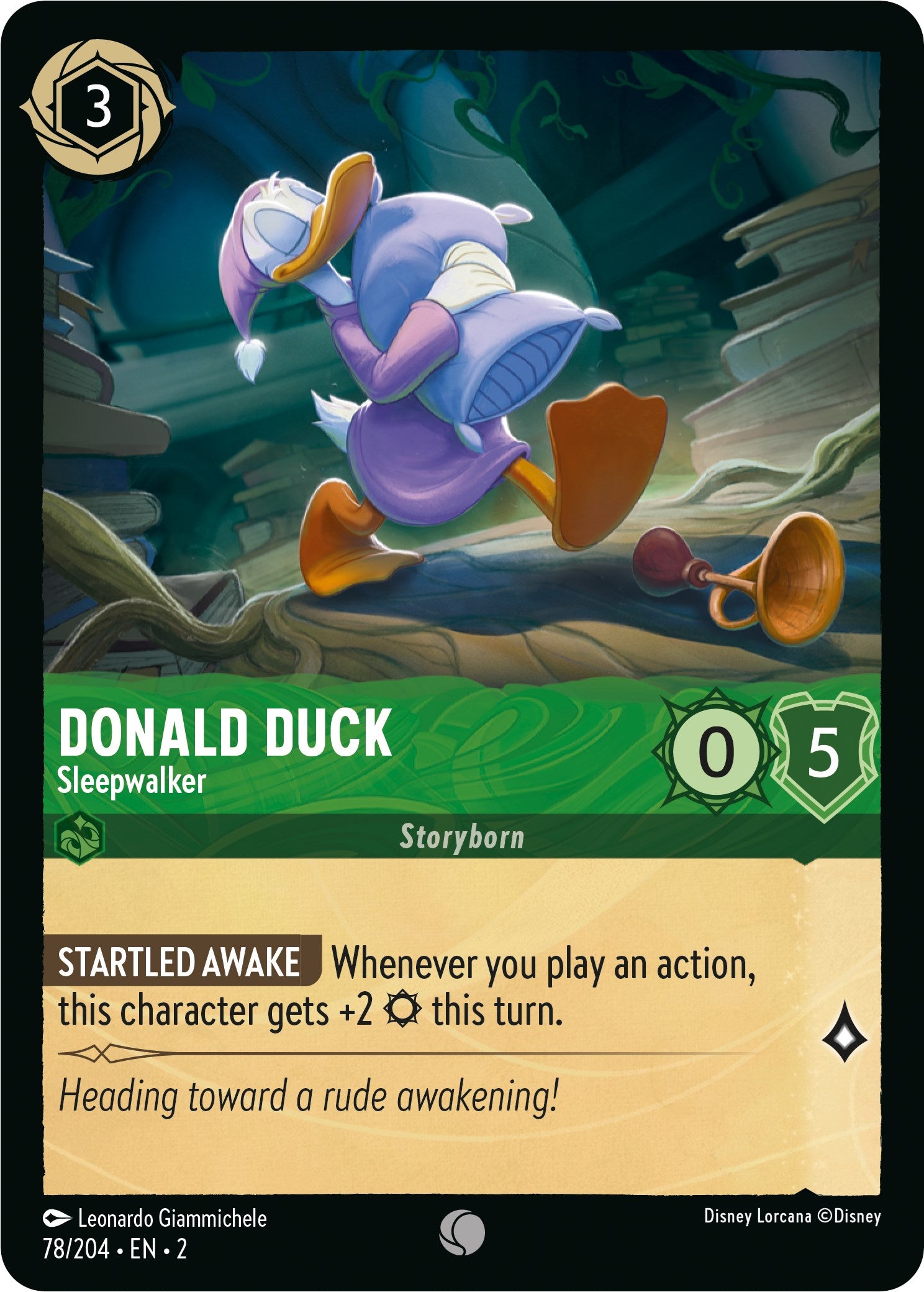 Donald Duck - Sleepwalker (78/204) [Rise of the Floodborn] Lorcana Single Disney | Red Claw Gaming