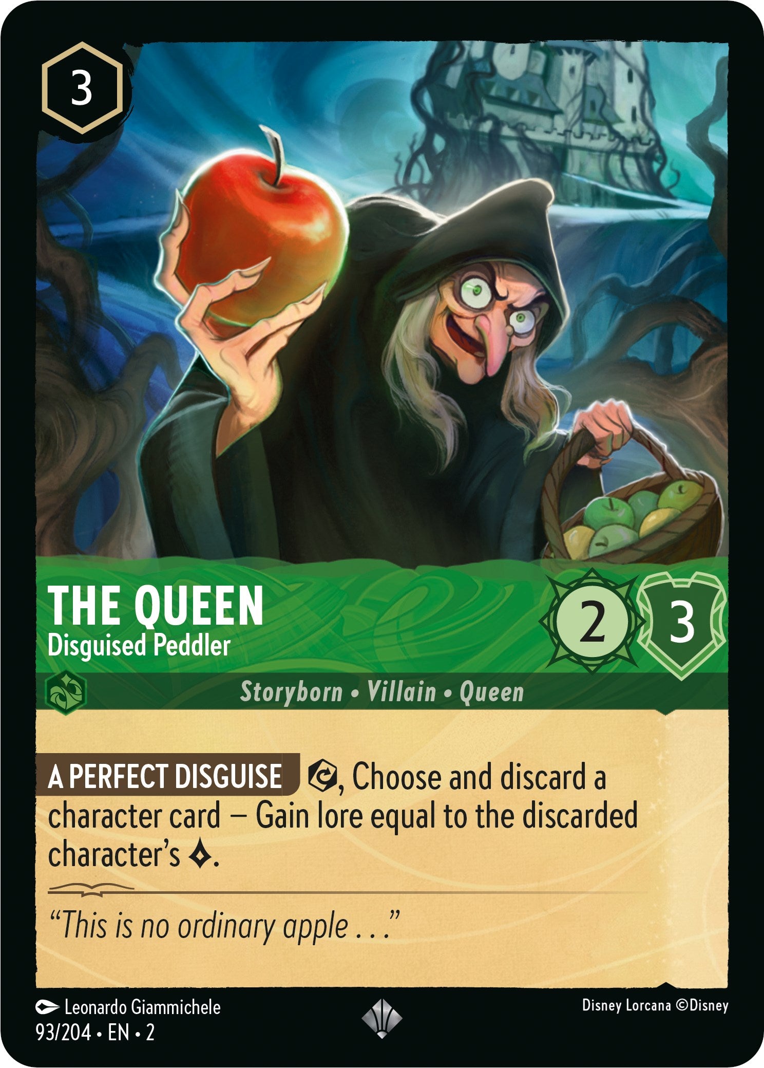 The Queen - Disguised Peddler (93/204) [Rise of the Floodborn] Lorcana Single Disney | Red Claw Gaming