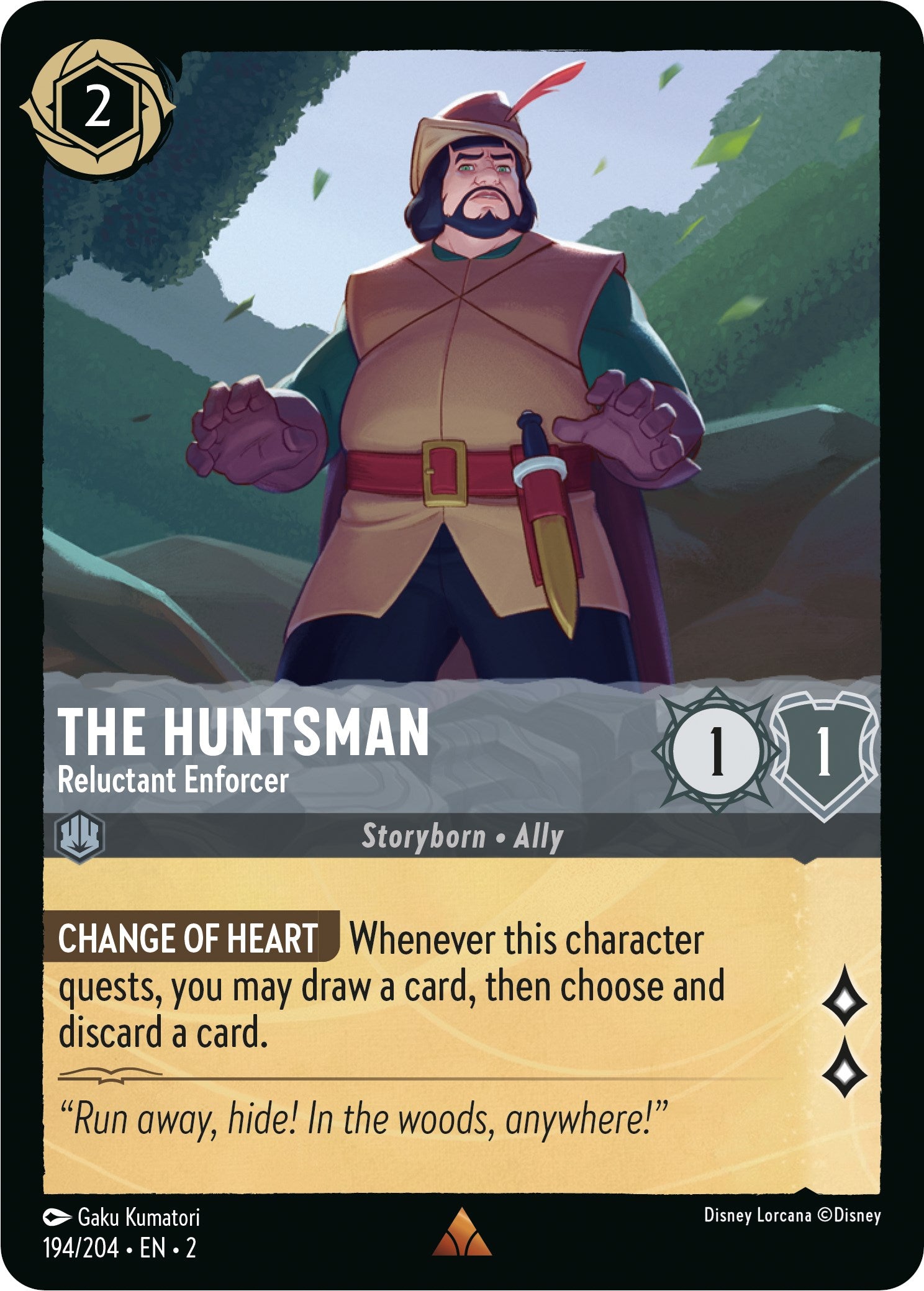 The Huntsman - Reluctant Enforcer (194/204) [Rise of the Floodborn] Lorcana Single Disney | Red Claw Gaming