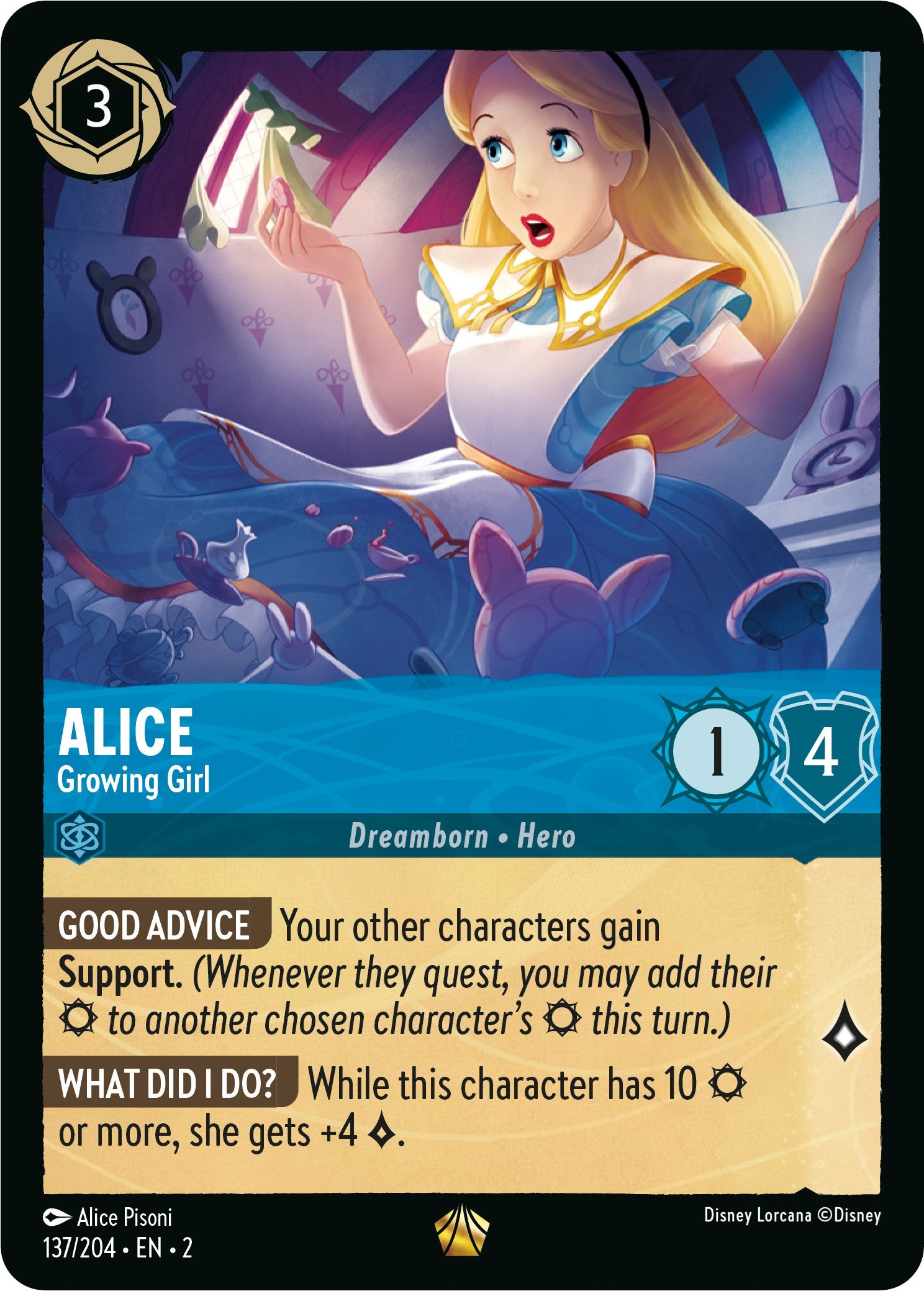 Alice - Growing Girl (137/204) [Rise of the Floodborn] Lorcana Single Disney | Red Claw Gaming