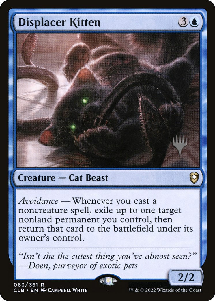 Displacer Kitten (Promo Pack) [Commander Legends: Battle for Baldur's Gate Promos] MTG Single Magic: The Gathering | Red Claw Gaming