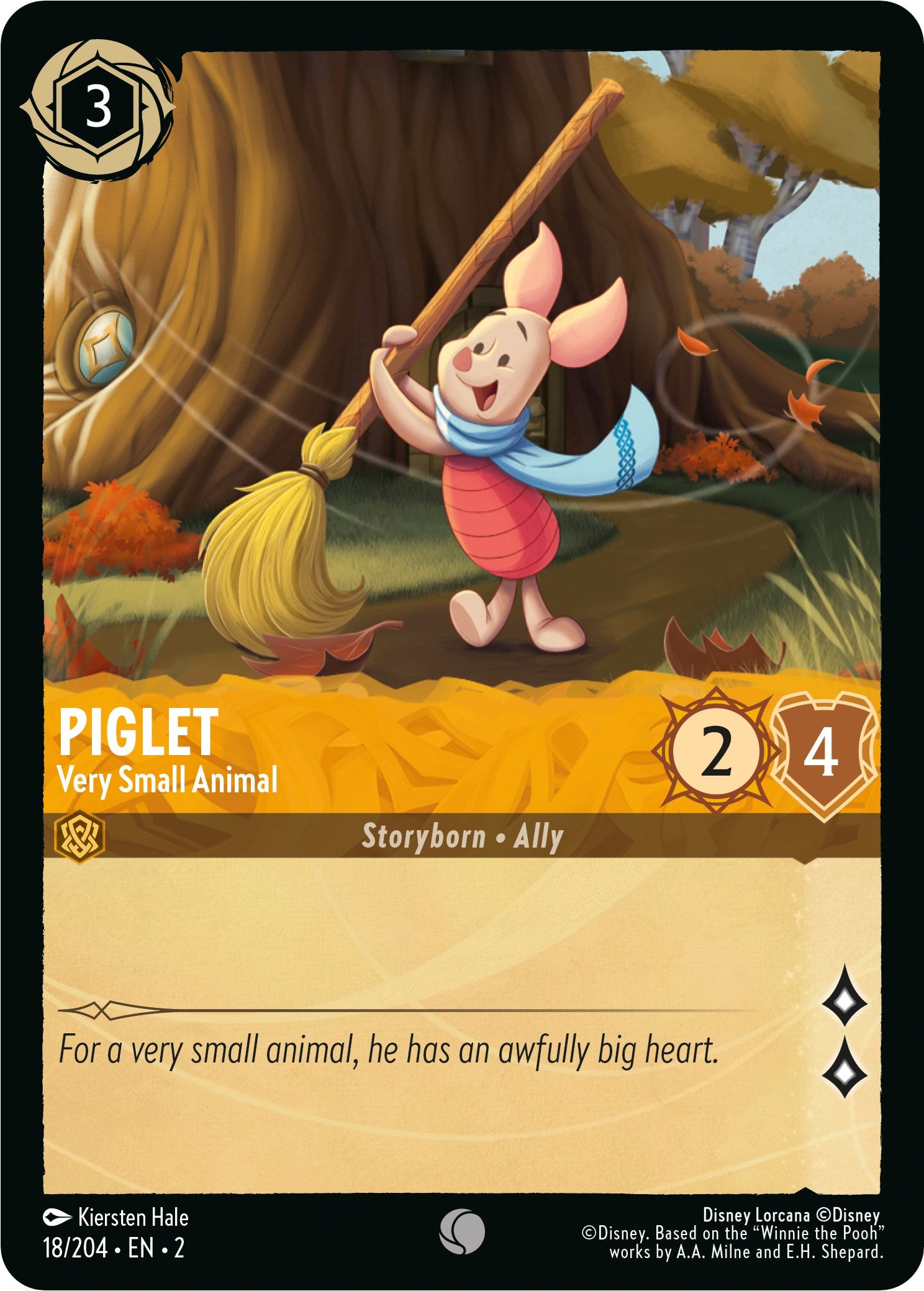 Piglet - Very Small Animal (18/204) [Rise of the Floodborn] Lorcana Single Disney | Red Claw Gaming
