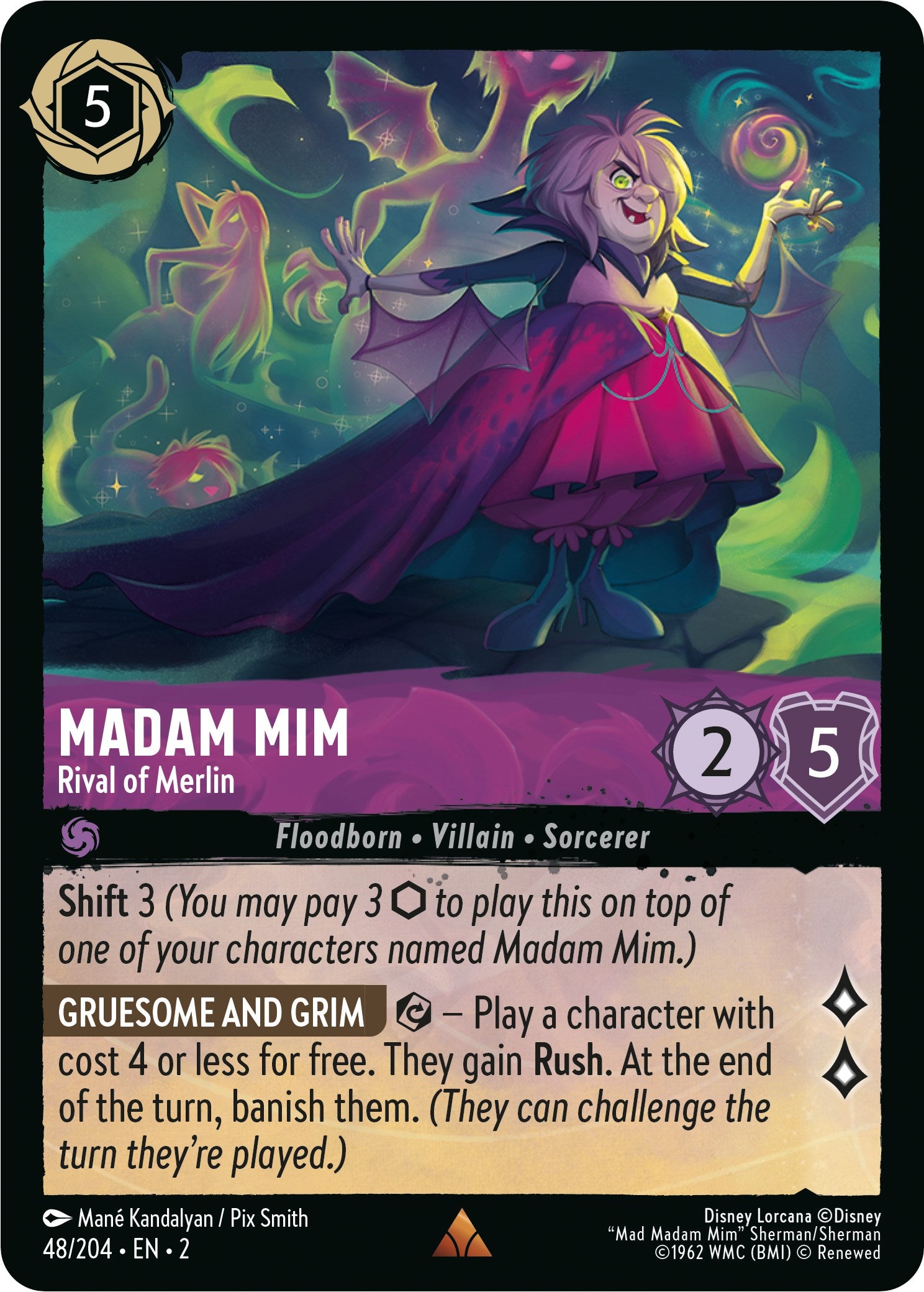 Madam Mim - Rival of Merlin (48/204) [Rise of the Floodborn] Lorcana Single Disney | Red Claw Gaming