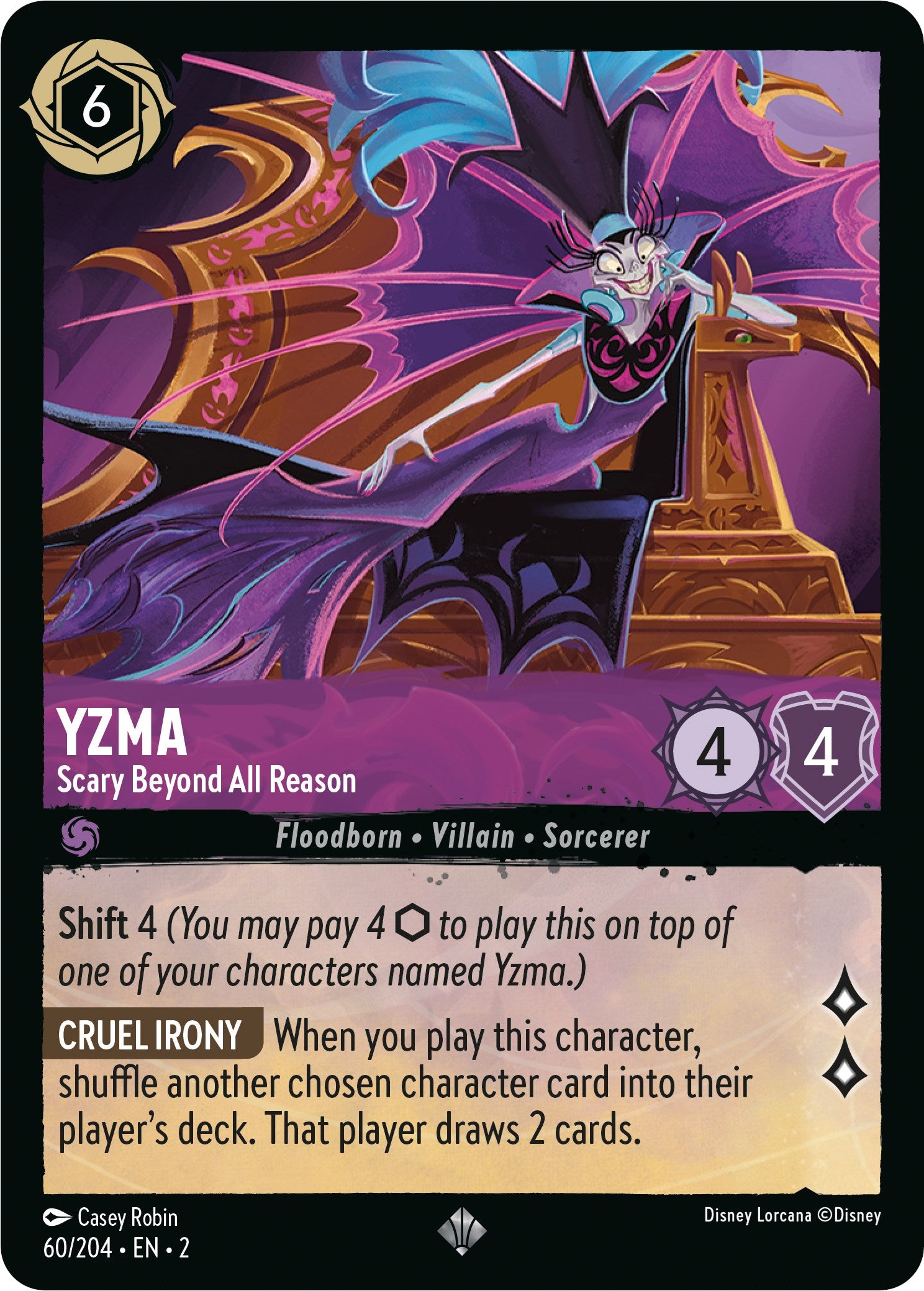 Yzma - Scary Beyond All Reason (60/204) [Rise of the Floodborn] Lorcana Single Disney | Red Claw Gaming