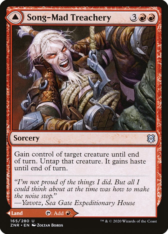 Song-Mad Treachery // Song-Mad Ruins [Zendikar Rising] MTG Single Magic: The Gathering | Red Claw Gaming
