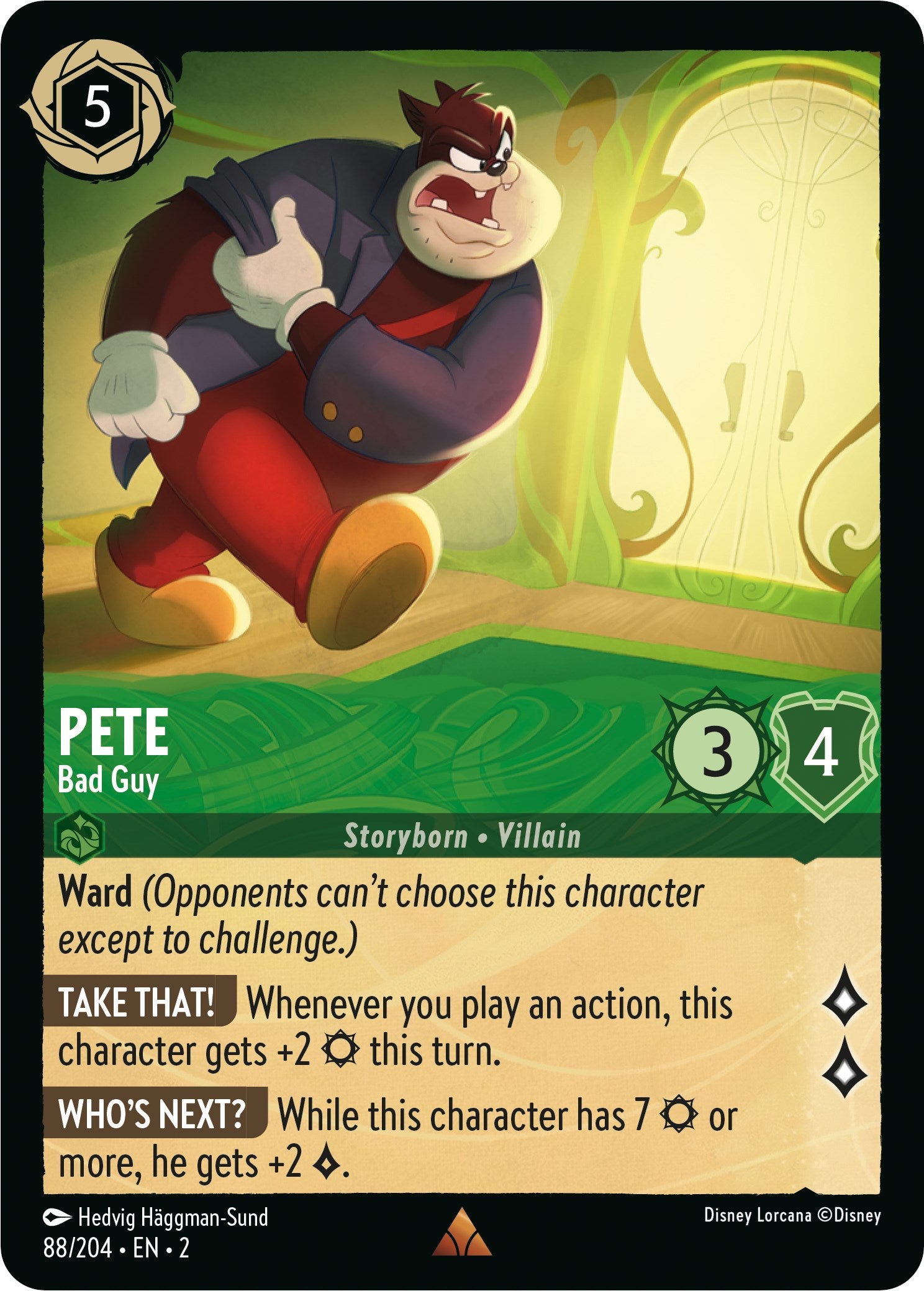 Pete - Bad Guy (88/204) [Rise of the Floodborn] Lorcana Single Disney | Red Claw Gaming