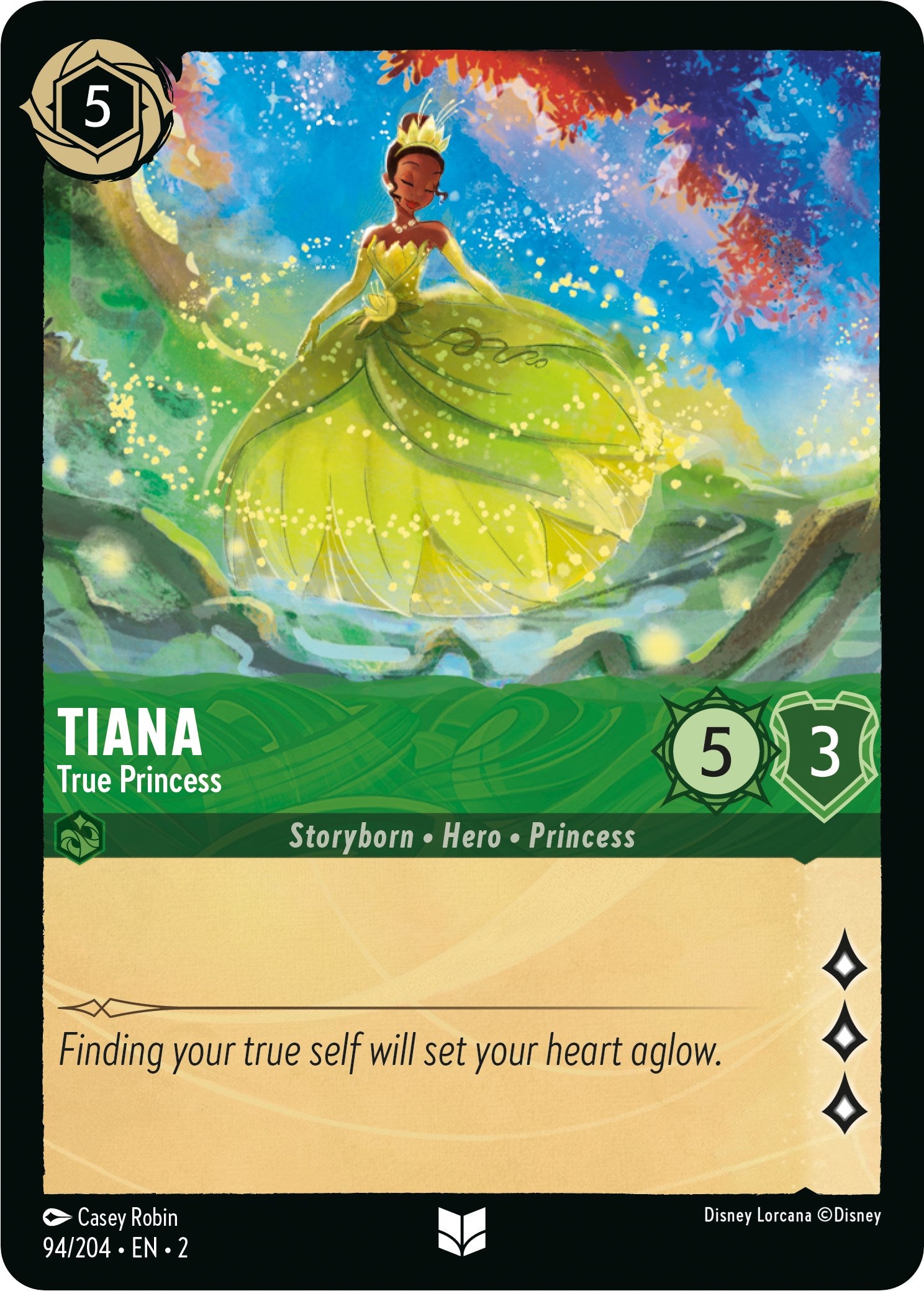 Tiana - True Princess (94/204) [Rise of the Floodborn] Lorcana Single Disney | Red Claw Gaming