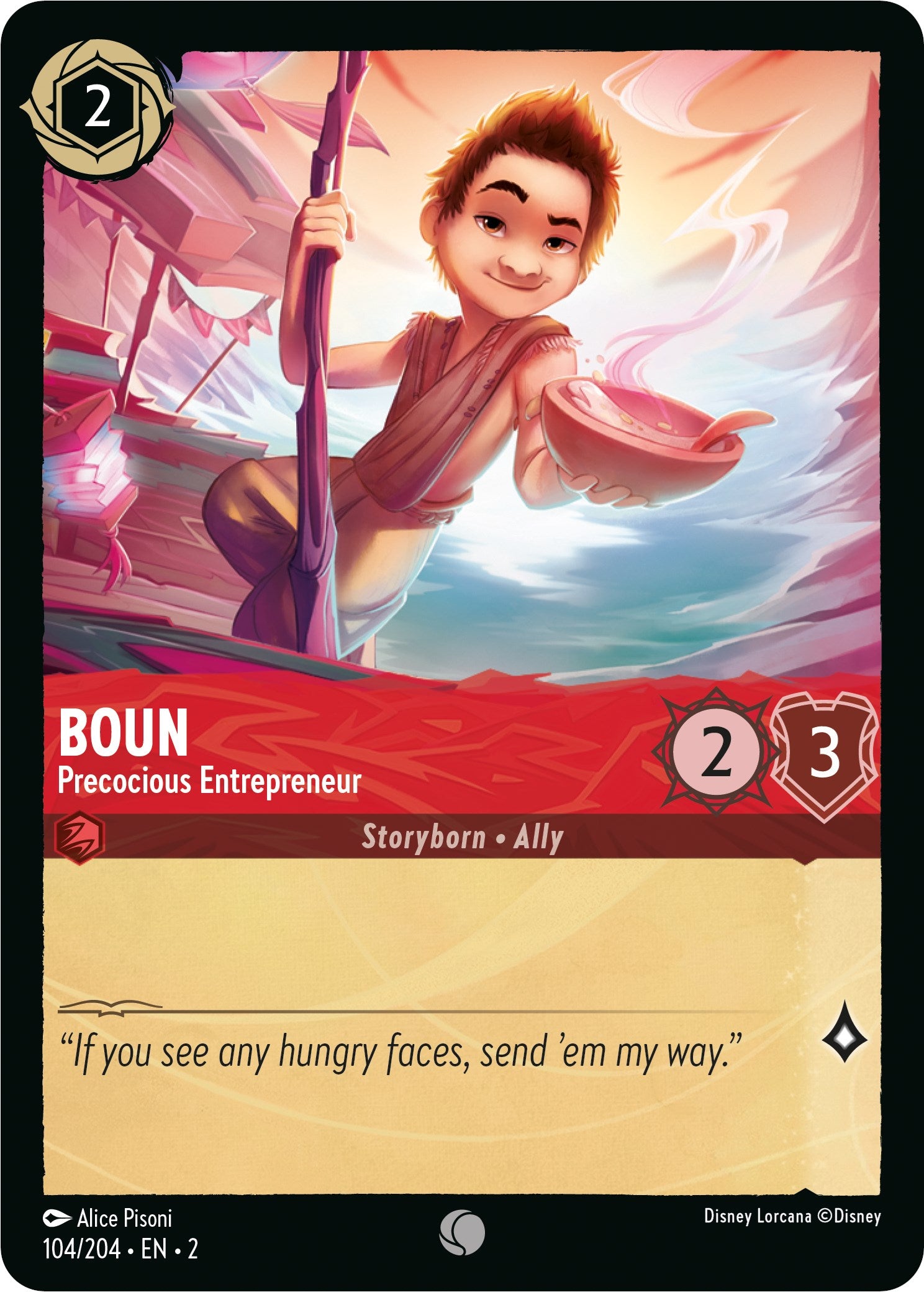 Boun - Precocious Entrepreneur (104/204) [Rise of the Floodborn] Lorcana Single Disney | Red Claw Gaming