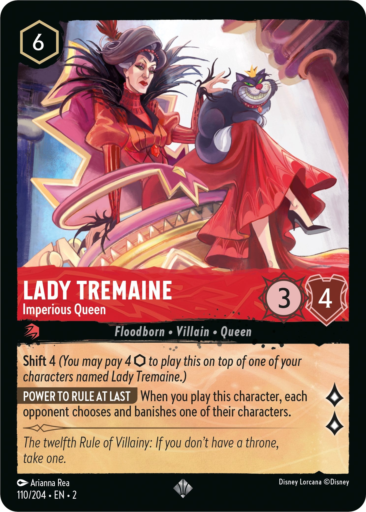Lady Tremaine - Imperious Queen (110/204) [Rise of the Floodborn] Lorcana Single Disney | Red Claw Gaming