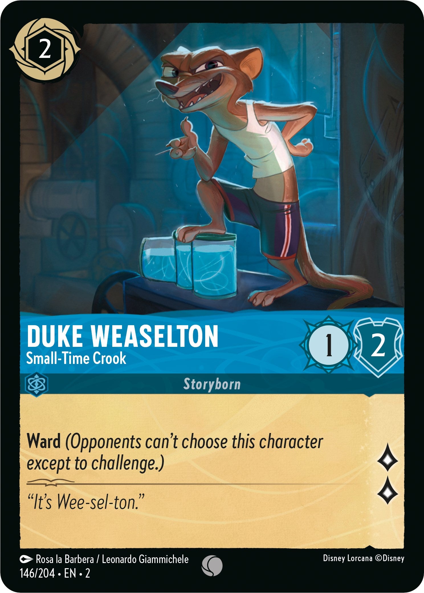 Duke Weaselton - Small-Time Crook (146/204) [Rise of the Floodborn] Lorcana Single Disney | Red Claw Gaming