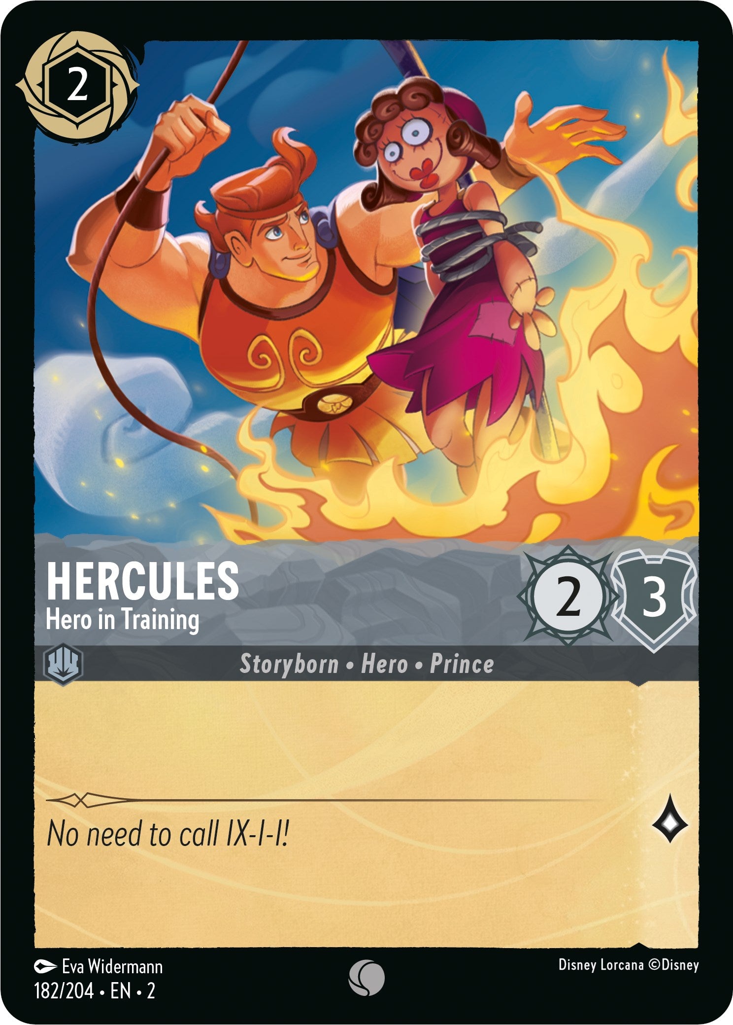 Hercules - Hero in Training (182/204) [Rise of the Floodborn] Lorcana Single Disney | Red Claw Gaming