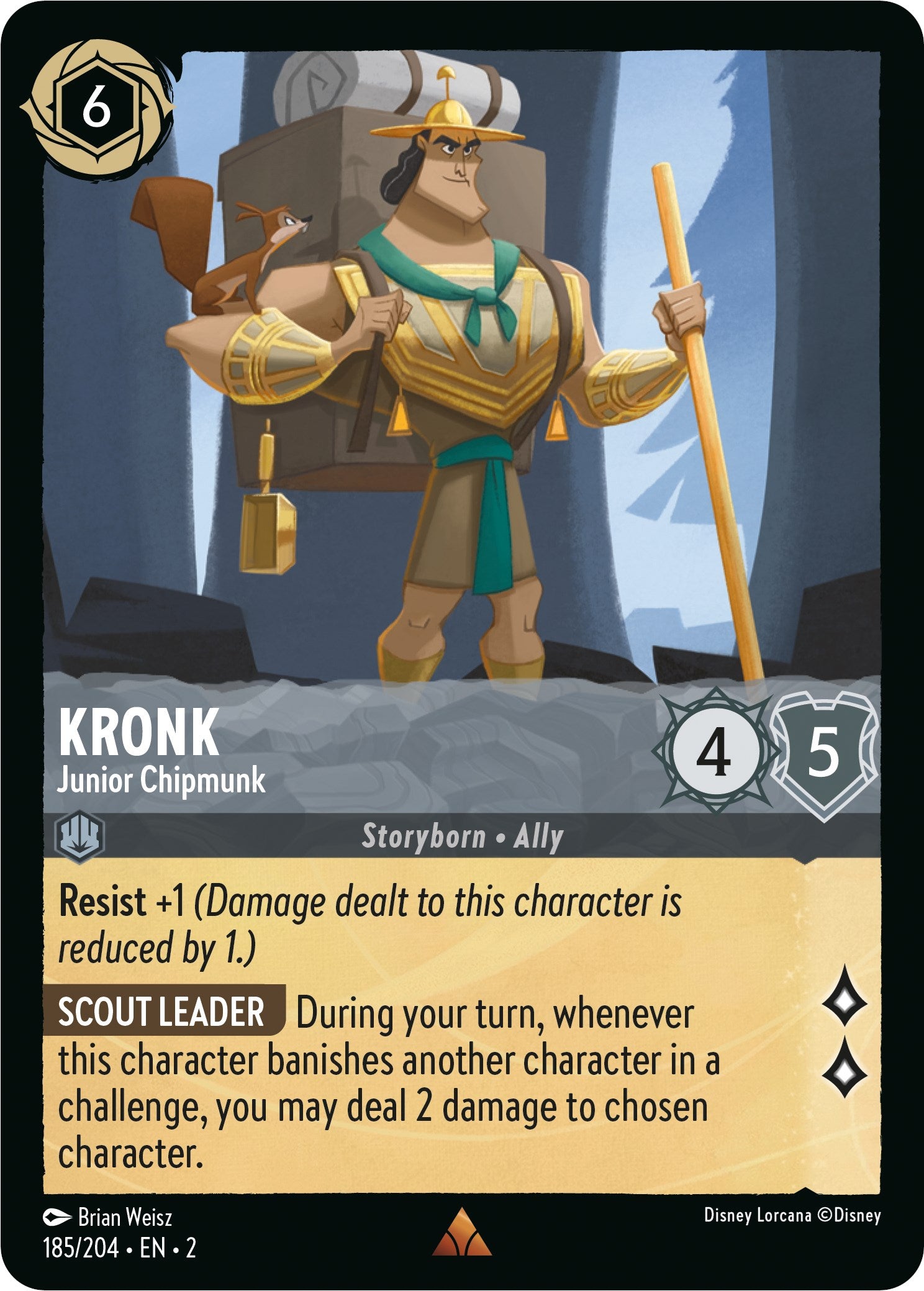 Kronk - Junior Chipmunk (185/204) [Rise of the Floodborn] Lorcana Single Disney | Red Claw Gaming