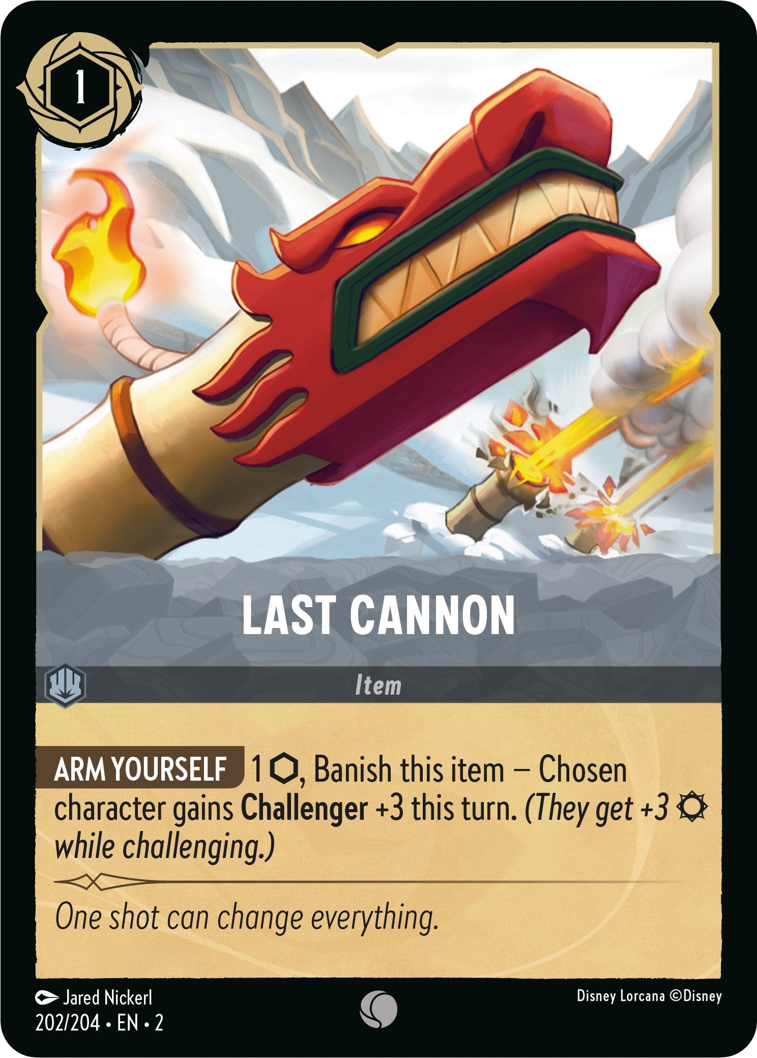 Last Cannon (202/204) [Rise of the Floodborn] Lorcana Single Disney | Red Claw Gaming