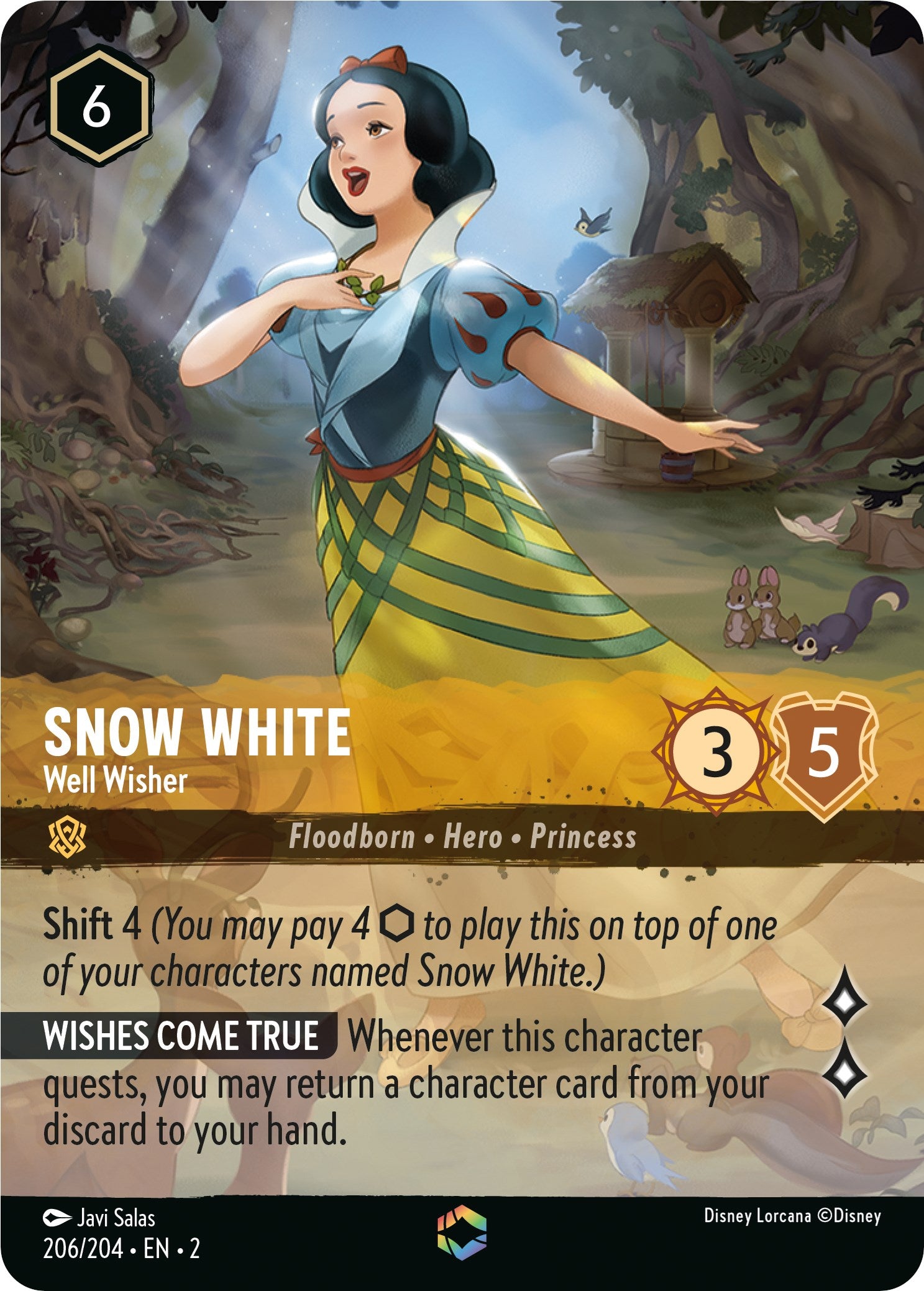 Snow White - Well Wisher (Enchanted) (206/204) [Rise of the Floodborn] Lorcana Single Disney | Red Claw Gaming