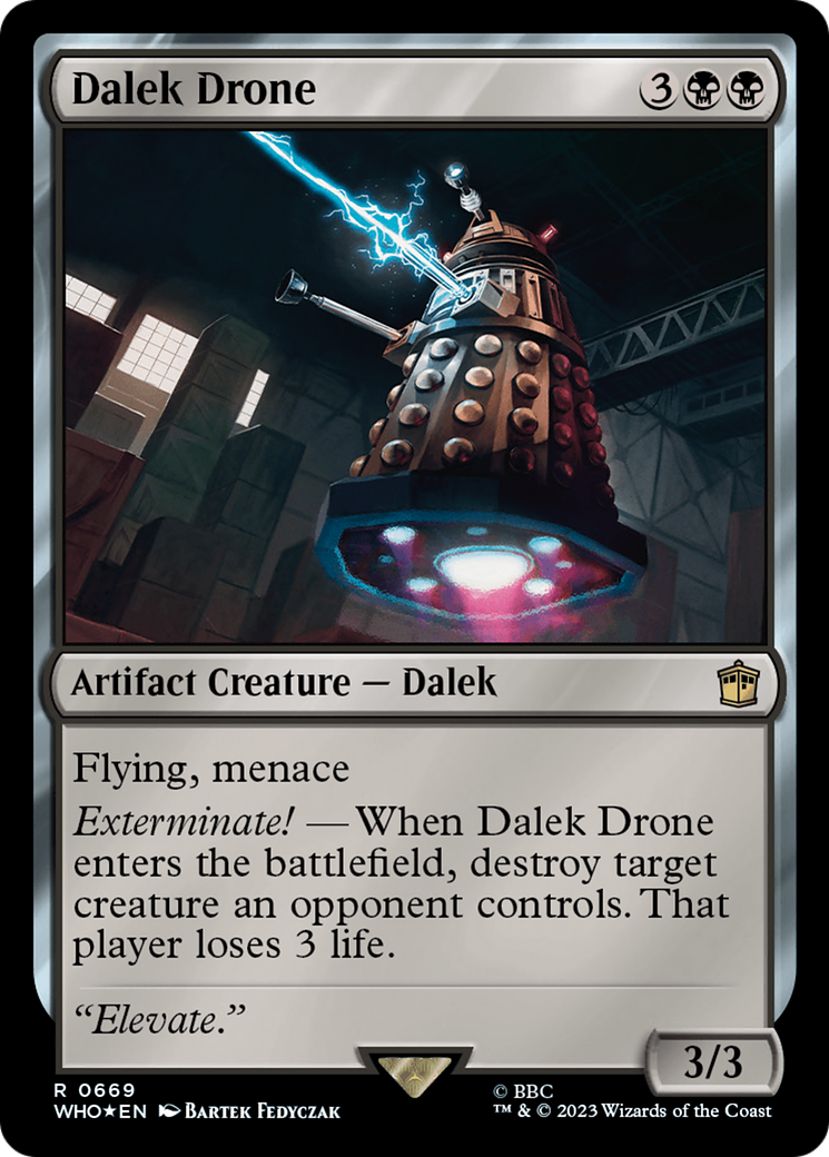 Dalek Drone (Surge Foil) [Doctor Who] MTG Single Magic: The Gathering | Red Claw Gaming