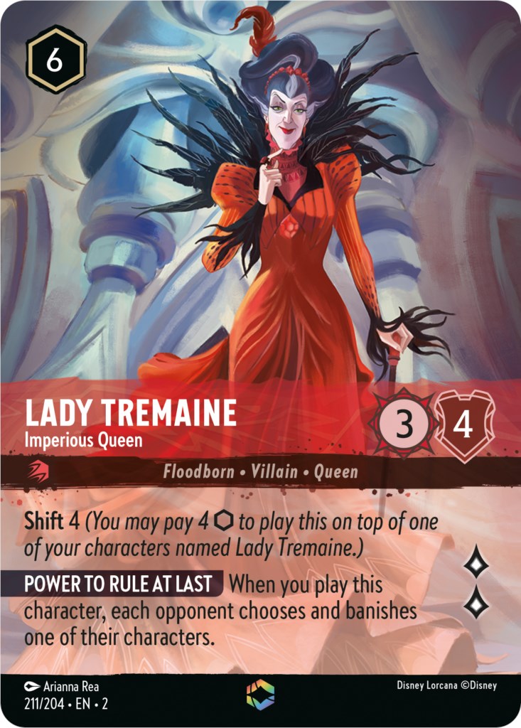Lady Tremaine - Imperious Queen (Enchanted) (211/204) [Rise of the Floodborn] Lorcana Single Disney | Red Claw Gaming