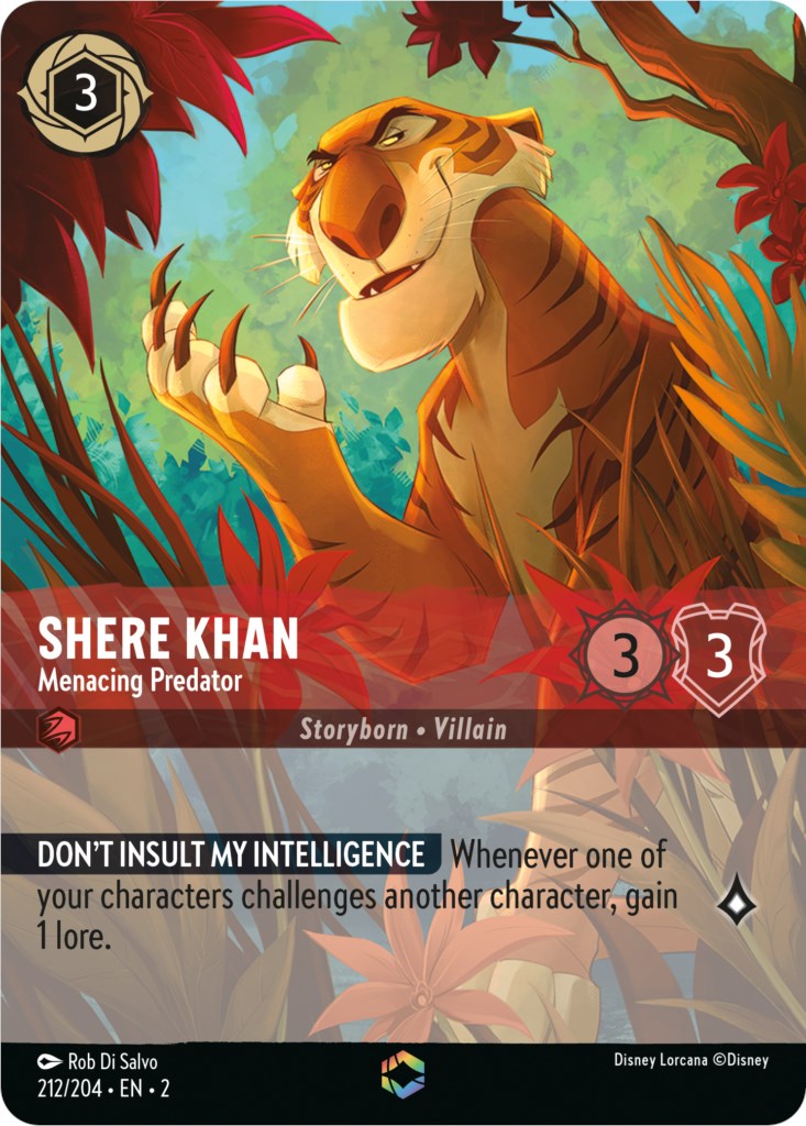 Shere Khan - Menacing Predator (Enchanted) (212/204) [Rise of the Floodborn] Lorcana Single Disney | Red Claw Gaming