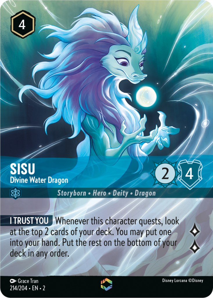 Sisu - Divine Water Dragon (Enchanted) (214/204) [Rise of the Floodborn] Lorcana Single Disney | Red Claw Gaming