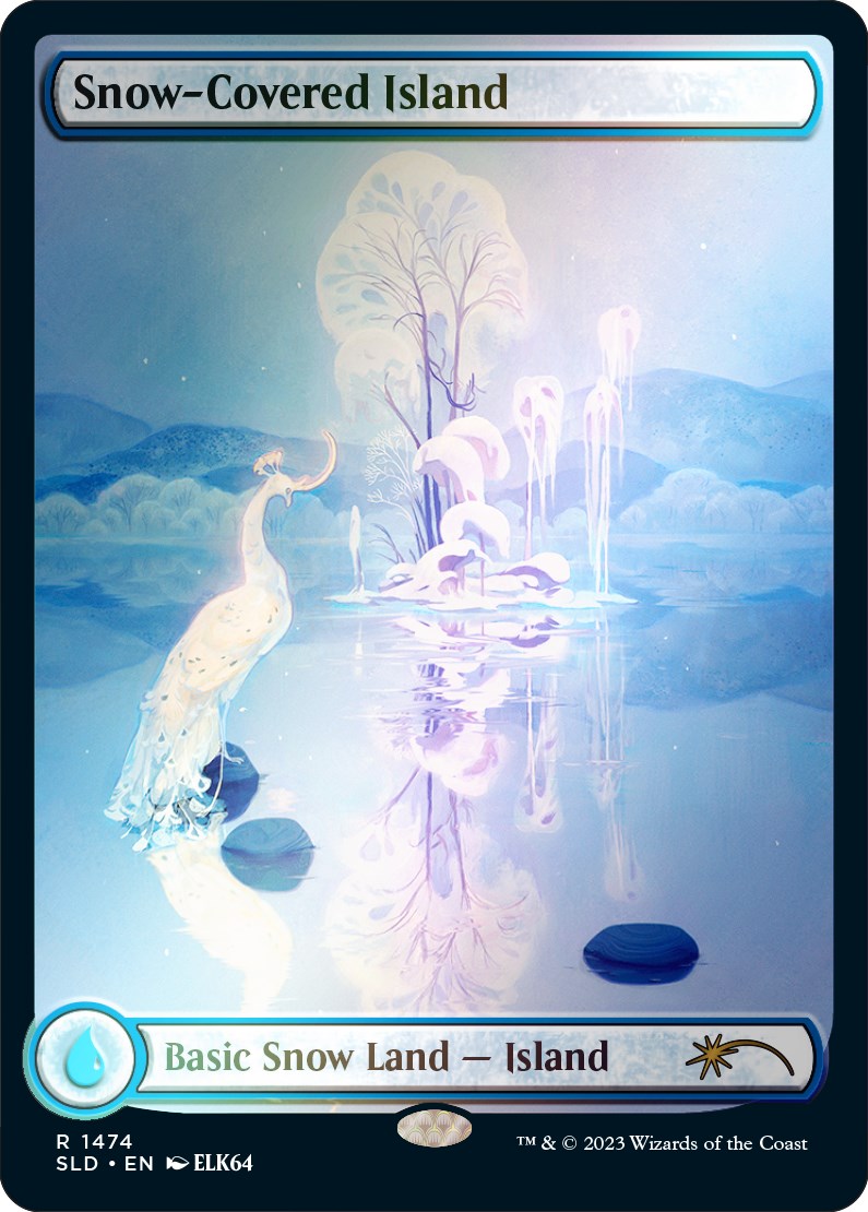 Snow-Covered Island (1474) (Rainbow Foil) [Secret Lair Drop Series] MTG Single Magic: The Gathering | Red Claw Gaming