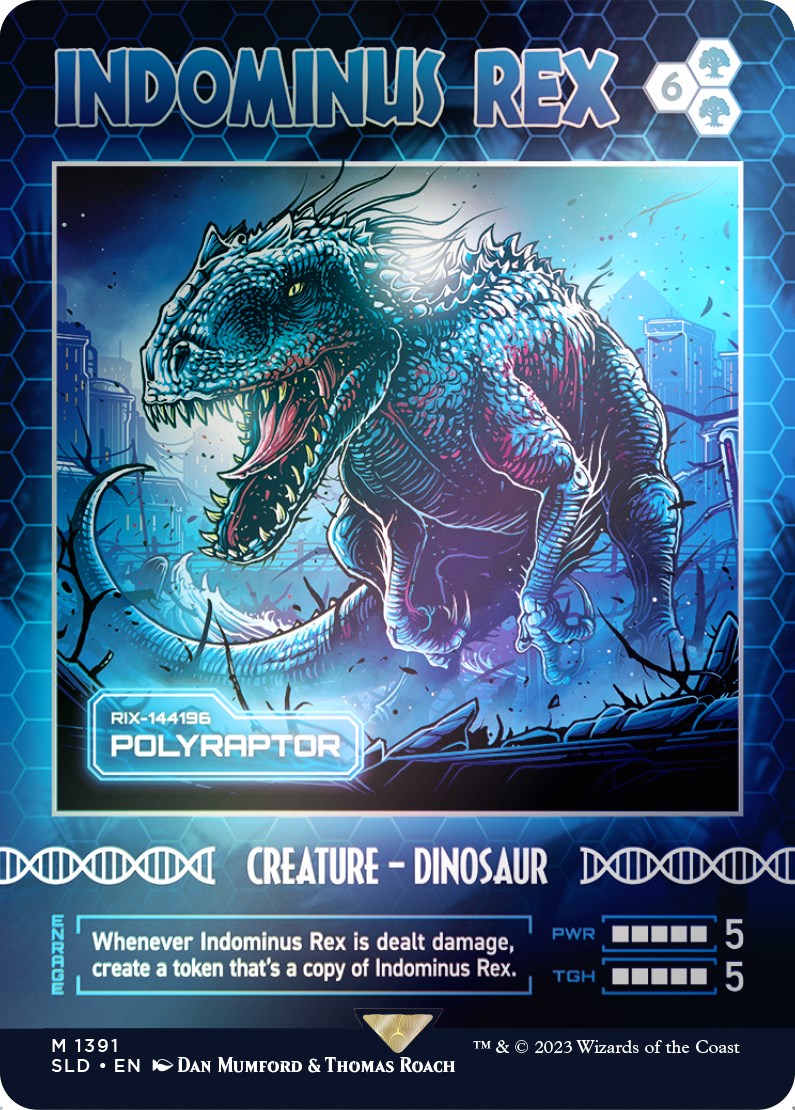 Indominus Rex - Polyraptor (Rainbow Foil) [Secret Lair Drop Series] MTG Single Magic: The Gathering    | Red Claw Gaming