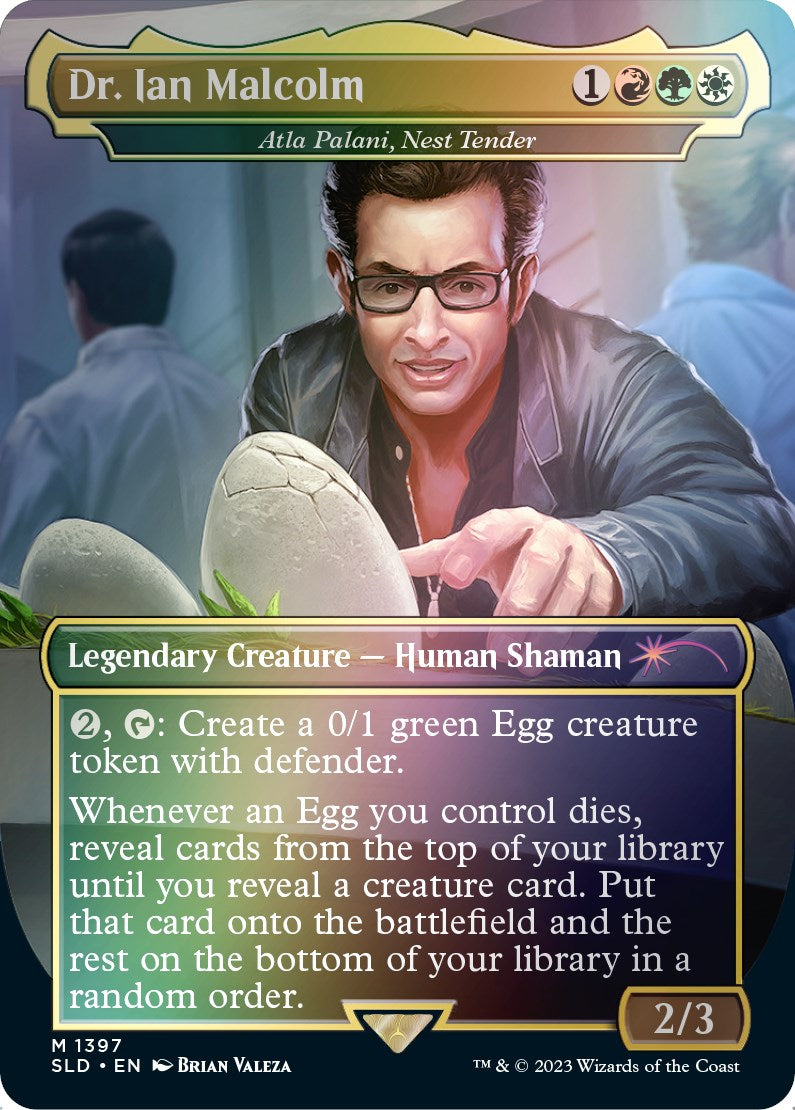 Dr. Ian Malcolm - Atla Palani, Nest Tender (Rainbow Foil) [Secret Lair Drop Series] MTG Single Magic: The Gathering | Red Claw Gaming