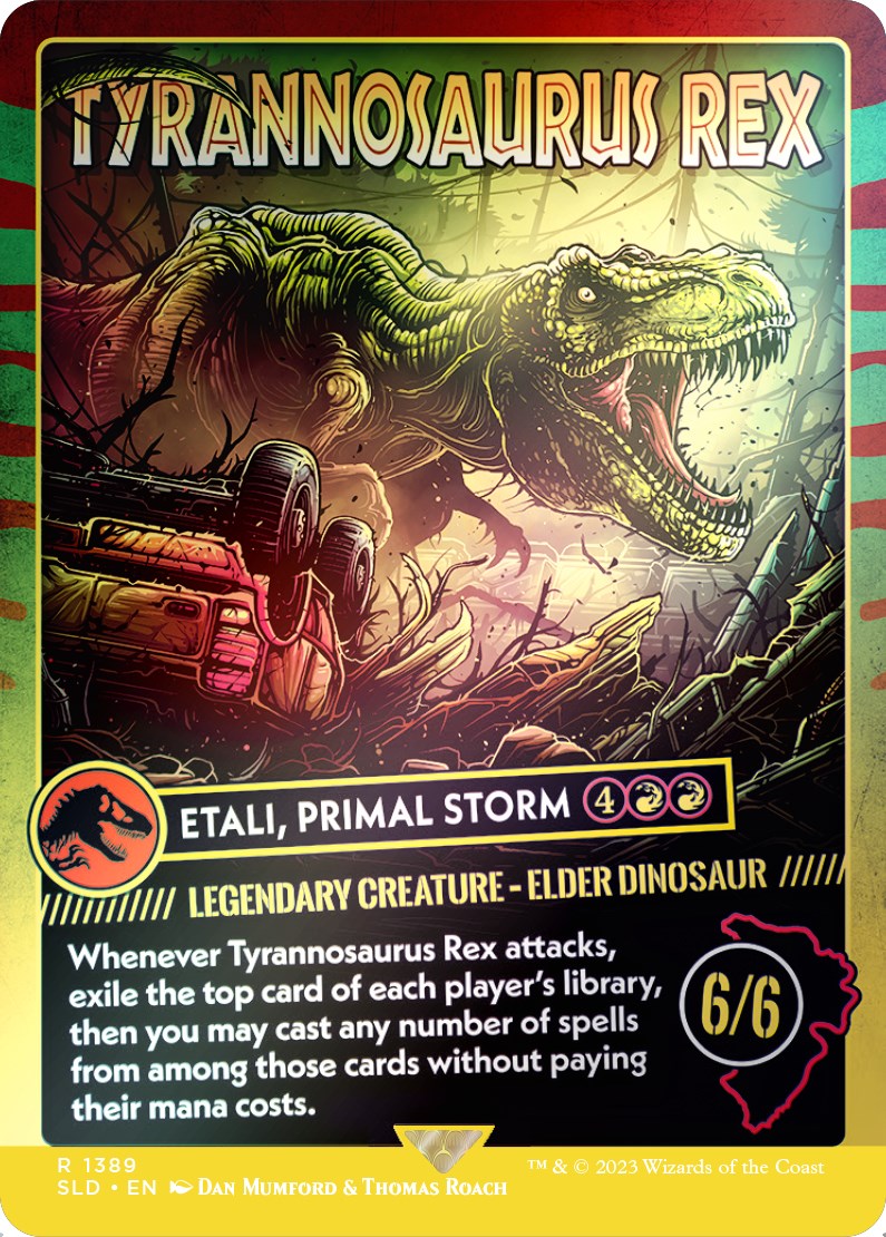 Tyrannosaurus Rex - Etali, Primal Storm (Rainbow Foil) [Secret Lair Drop Series] MTG Single Magic: The Gathering    | Red Claw Gaming