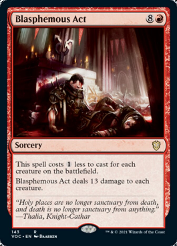 Blasphemous Act [Innistrad: Crimson Vow Commander] MTG Single Magic: The Gathering | Red Claw Gaming