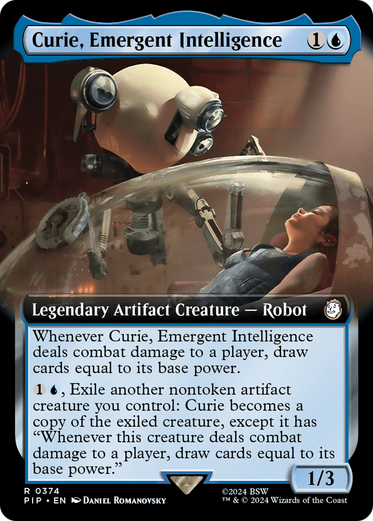 Curie, Emergent Intelligence (Extended Art) [Fallout] MTG Single Magic: The Gathering | Red Claw Gaming