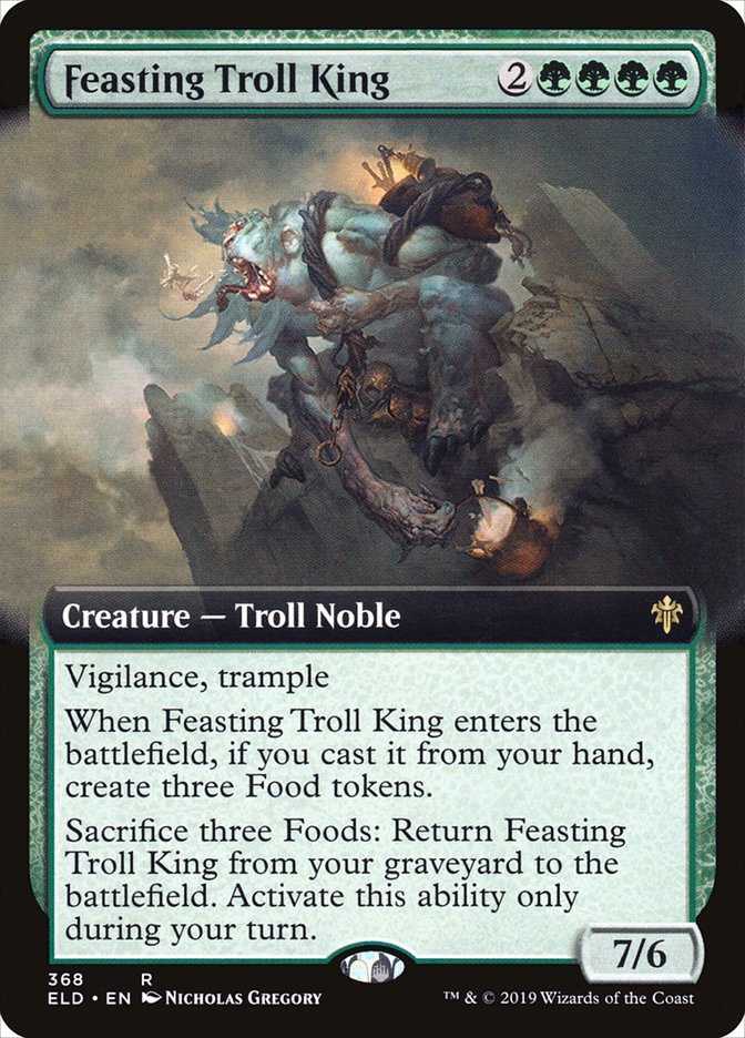 Feasting Troll King (Extended Art) [Throne of Eldraine] MTG Single Magic: The Gathering | Red Claw Gaming