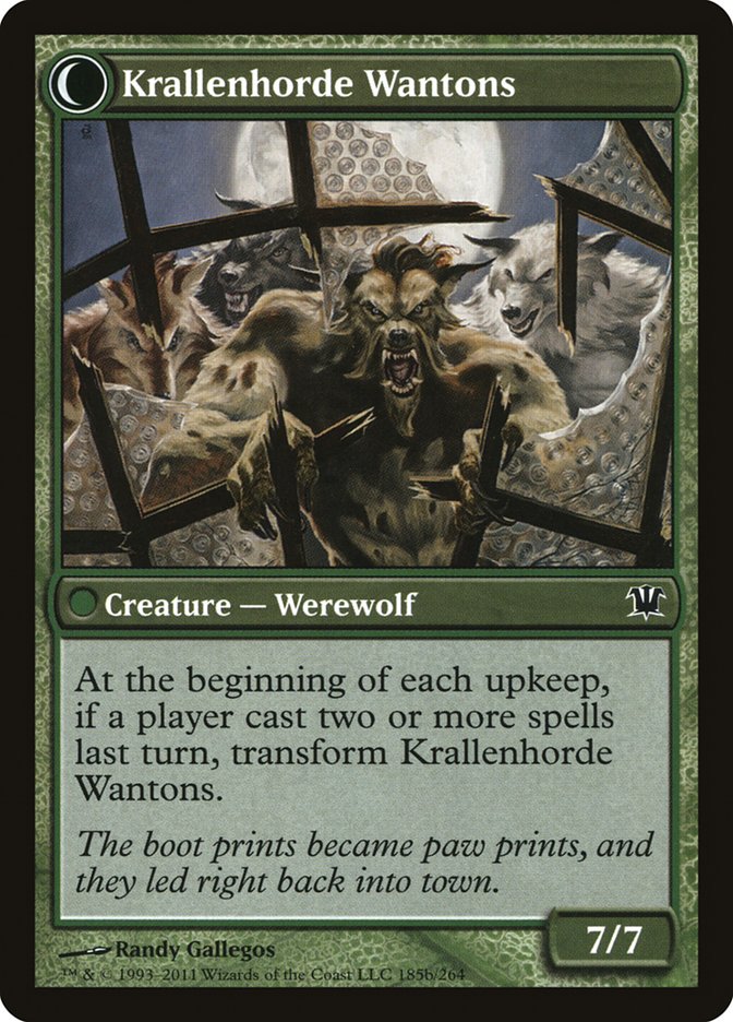 Grizzled Outcasts // Krallenhorde Wantons [Innistrad] MTG Single Magic: The Gathering | Red Claw Gaming