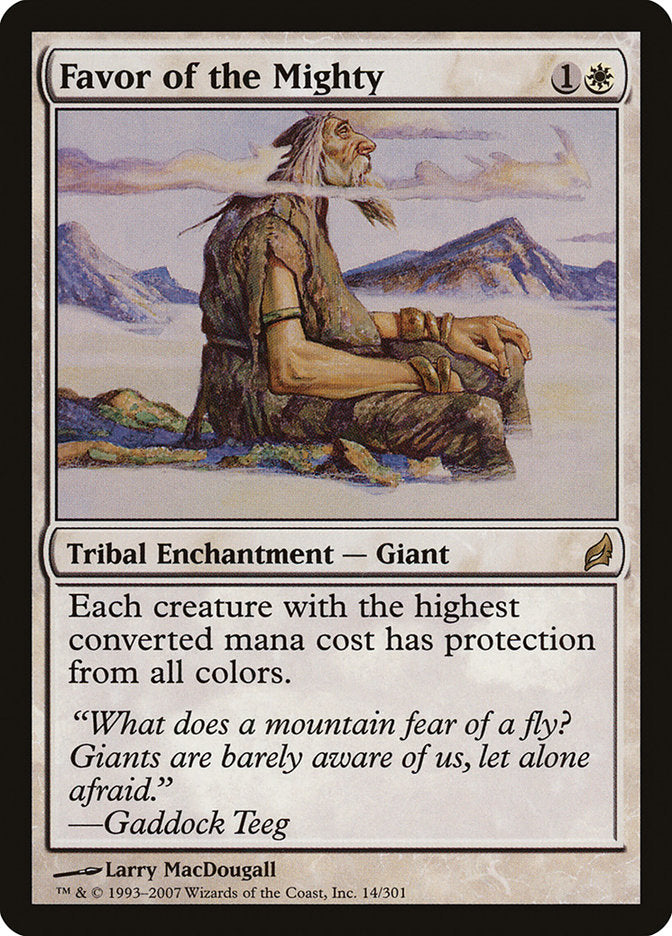 Favor of the Mighty [Lorwyn] MTG Single Magic: The Gathering | Red Claw Gaming