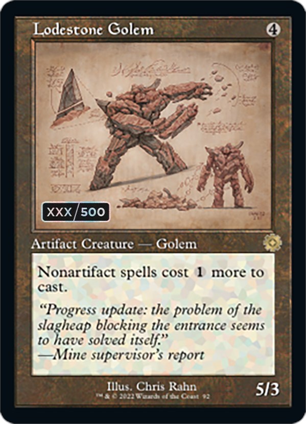 Lodestone Golem (Retro Schematic) (Serialized) [The Brothers' War Retro Artifacts] MTG Single Magic: The Gathering | Red Claw Gaming