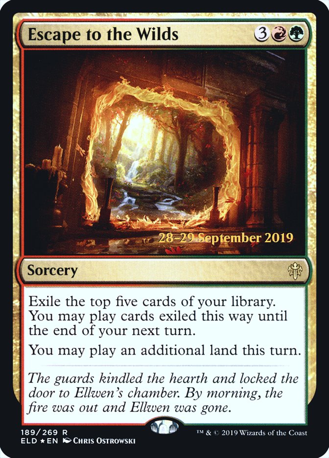 Escape to the Wilds [Throne of Eldraine Prerelease Promos] MTG Single Magic: The Gathering | Red Claw Gaming