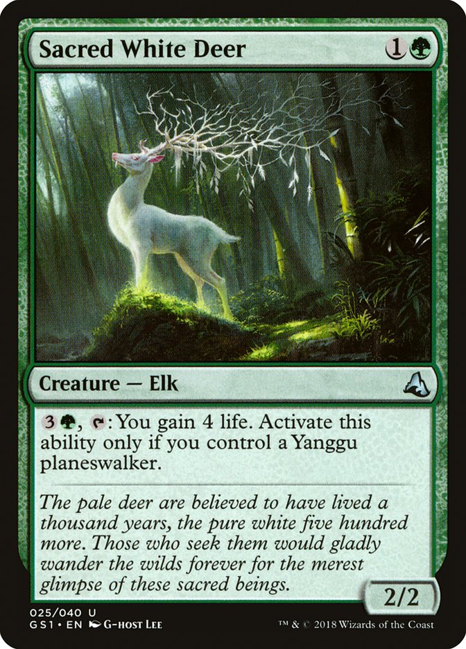 Sacred White Deer [Global Series Jiang Yanggu & Mu Yanling] MTG Single Magic: The Gathering | Red Claw Gaming