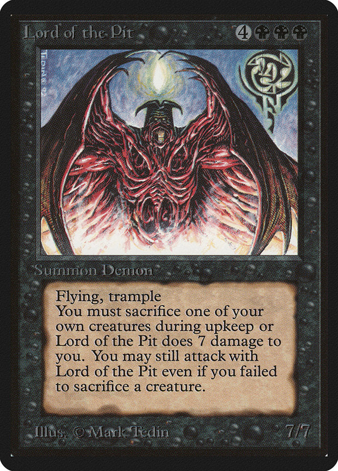 Lord of the Pit [Beta Edition] MTG Single Magic: The Gathering | Red Claw Gaming
