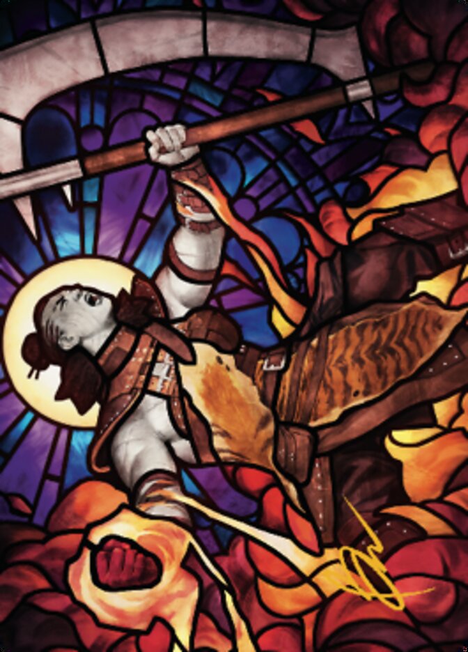 Garna, Bloodfist of Keld Art Card (Gold-Stamped Signature) [Dominaria United Art Series] MTG Single Magic: The Gathering | Red Claw Gaming