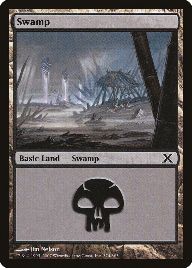 Swamp (374) [Tenth Edition] MTG Single Magic: The Gathering | Red Claw Gaming