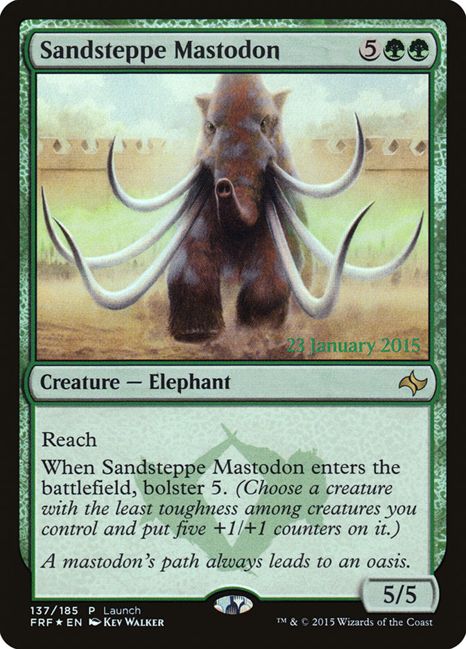 Sandsteppe Mastodon (Launch) [Fate Reforged Prerelease Promos] MTG Single Magic: The Gathering | Red Claw Gaming