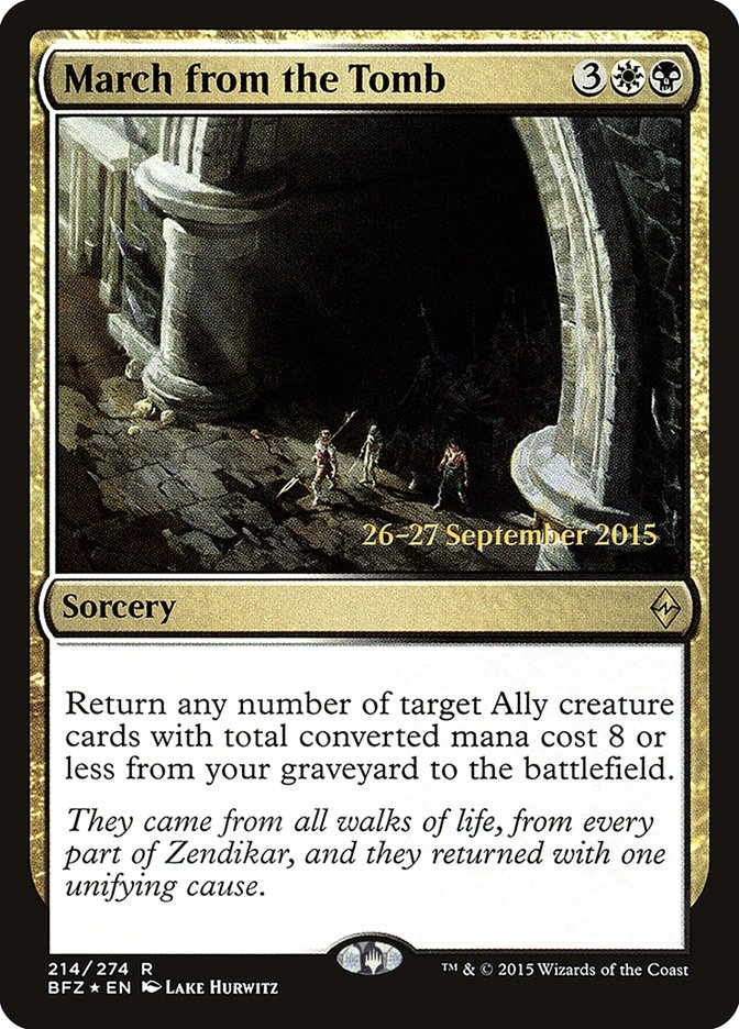 March from the Tomb [Battle for Zendikar Prerelease Promos] MTG Single Magic: The Gathering | Red Claw Gaming