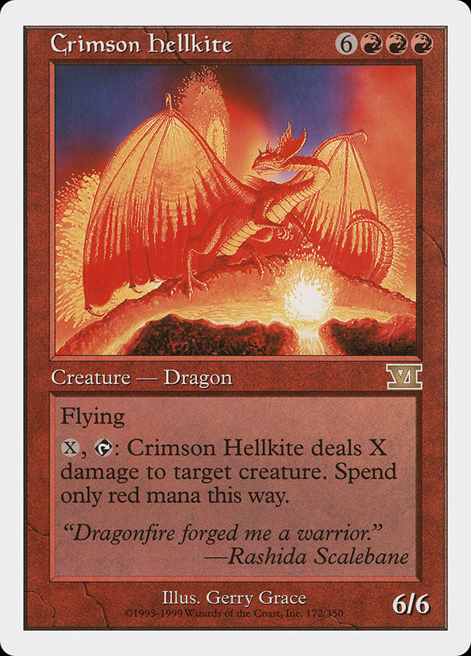 Crimson Hellkite [Classic Sixth Edition] MTG Single Magic: The Gathering | Red Claw Gaming