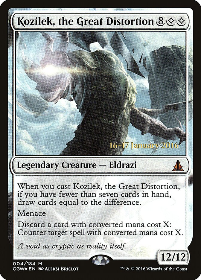 Kozilek, the Great Distortion [Oath of the Gatewatch Prerelease Promos] MTG Single Magic: The Gathering | Red Claw Gaming