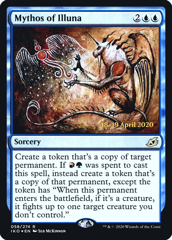 Mythos of Illuna [Ikoria: Lair of Behemoths Prerelease Promos] MTG Single Magic: The Gathering | Red Claw Gaming