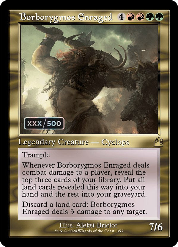 Borborygmos Enraged (Retro) (Serialized) [Ravnica Remastered] MTG Single Magic: The Gathering | Red Claw Gaming