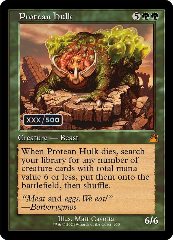 Protean Hulk (Retro) (Serialized) [Ravnica Remastered] MTG Single Magic: The Gathering | Red Claw Gaming