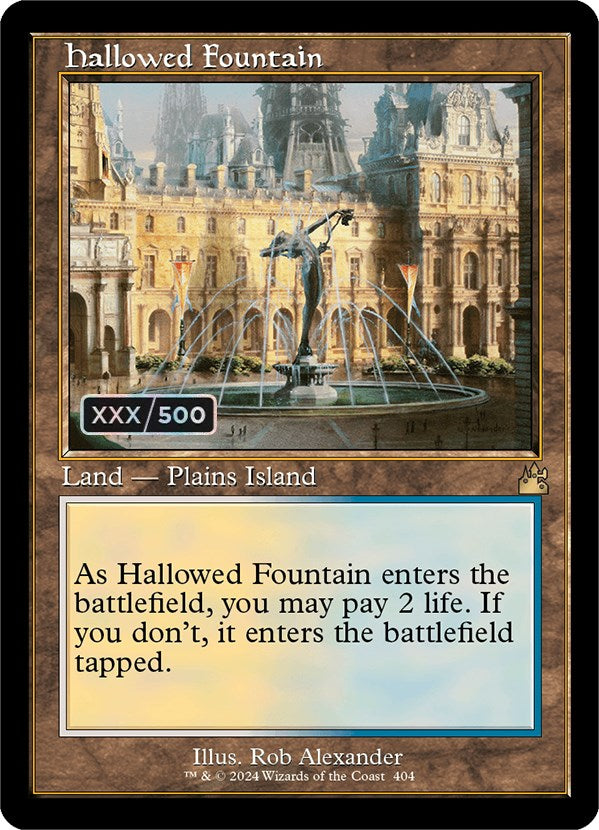 Hallowed Fountain (Retro) (Serialized) [Ravnica Remastered] MTG Single Magic: The Gathering | Red Claw Gaming
