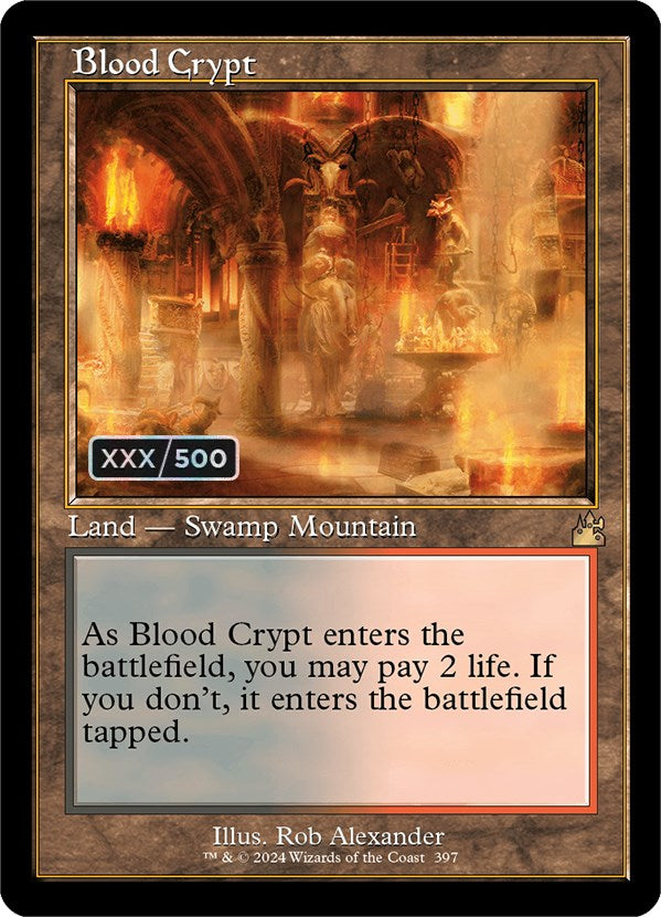 Blood Crypt (Retro) (Serialized) [Ravnica Remastered] MTG Single Magic: The Gathering | Red Claw Gaming