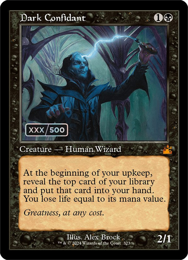 Dark Confidant (Retro) (Serialized) [Ravnica Remastered] MTG Single Magic: The Gathering | Red Claw Gaming