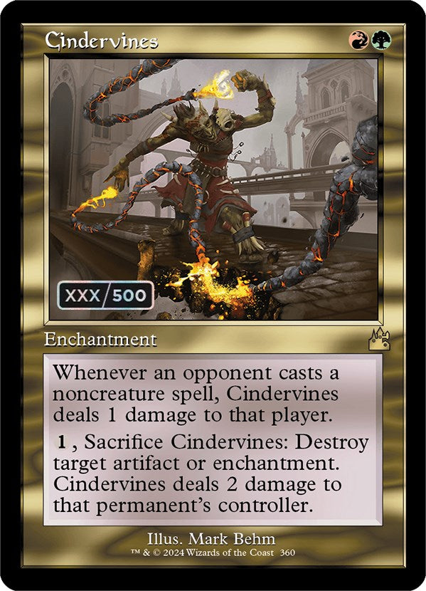 Cindervines (Retro) (Serialized) [Ravnica Remastered] MTG Single Magic: The Gathering | Red Claw Gaming